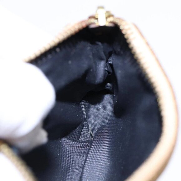 Salvatore Ferragamo Gancini Coin Purse Leather Gold Auth - Picture 10 of 16